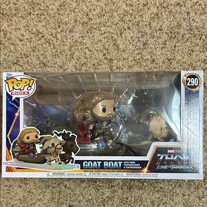 Brand New In Box Funko Pop Rides Thor with Goat Boat Collectible